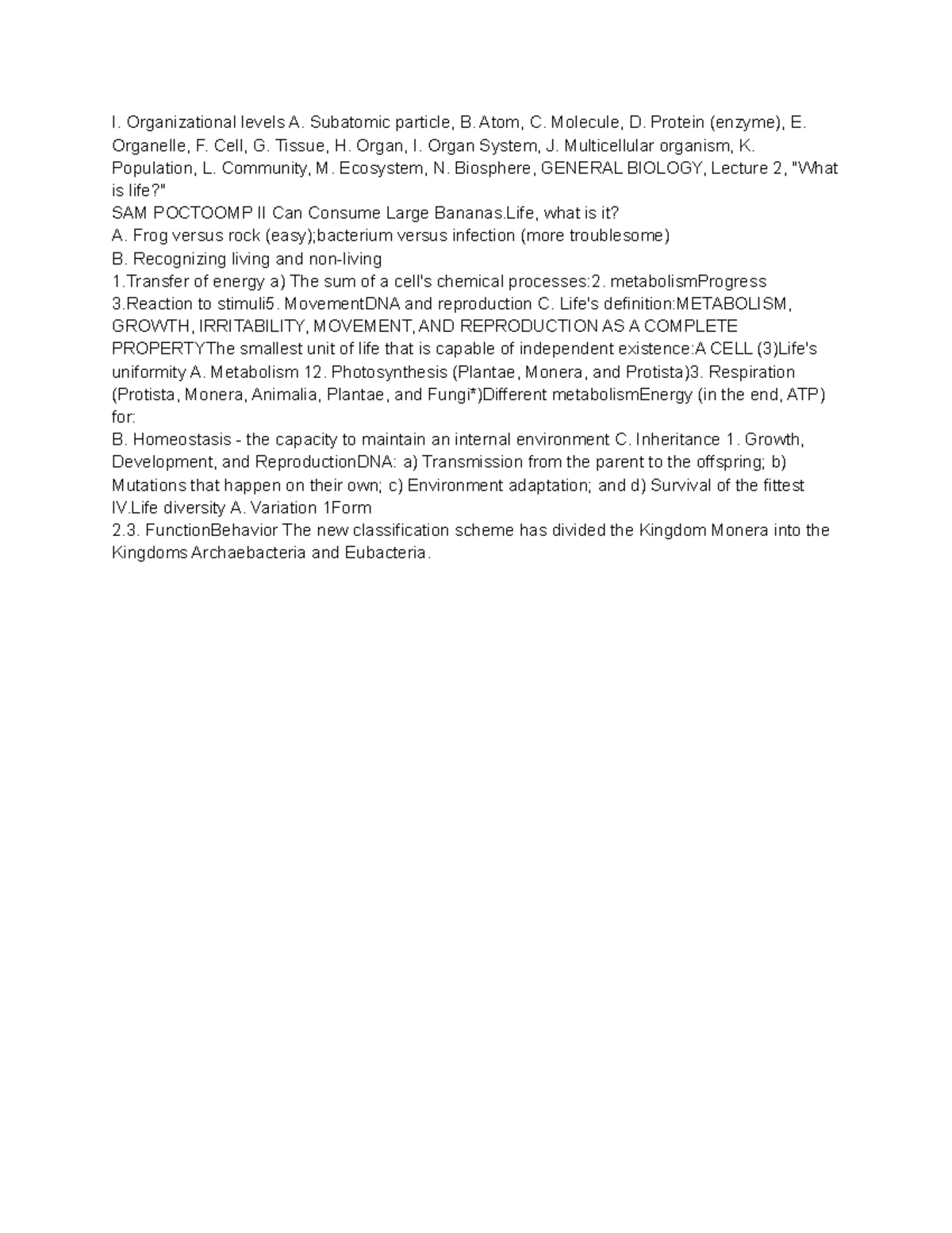 Cellular Respiration Overview Table for Bio 101 Final Exam - Studocu