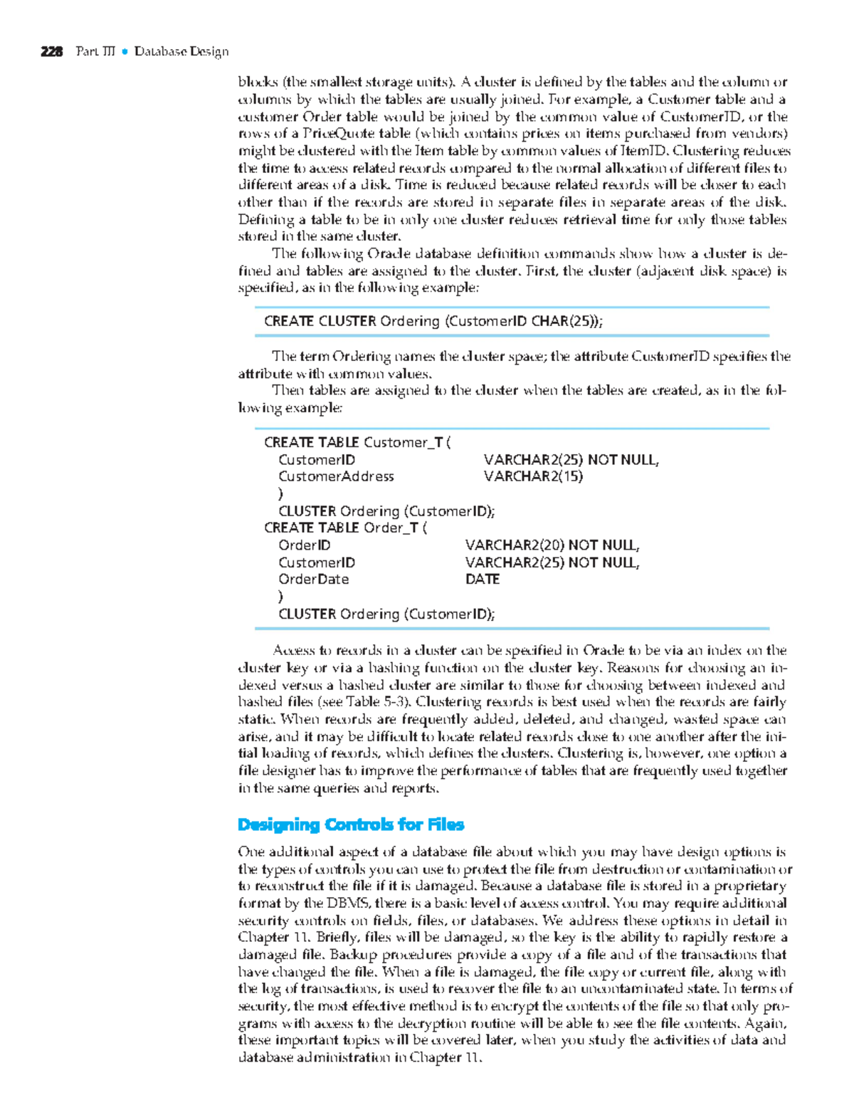 268 - important lecture notes - 228 Part III • Database Design blocks ...