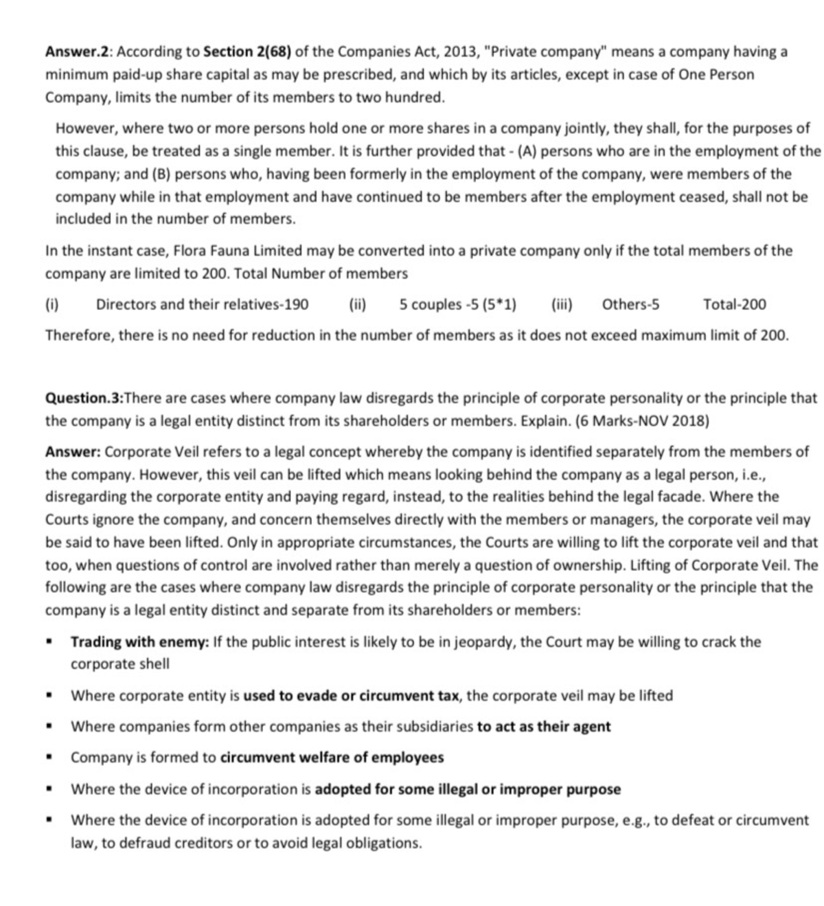 IMG 3914 - Ca foundation law companies act practice questions - Studocu