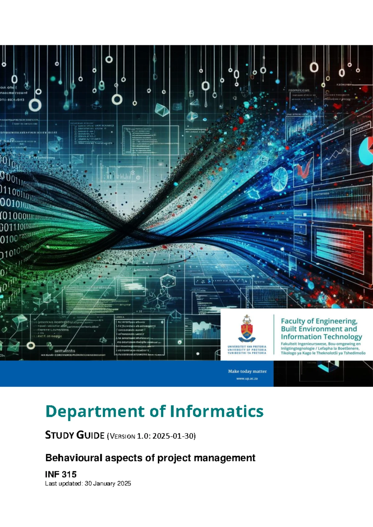 Individual Cover Page - DEPARTMENT OF INFORMATICS Group Cover Page Post ...