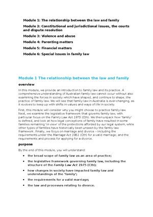 Family Law - Study Notes & Assignments - Studocu