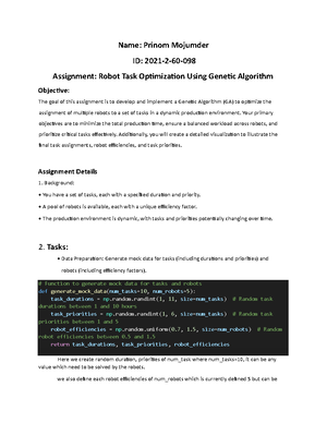 Genetic Algorithm - Because TSP is combinatorial, it becomes ...