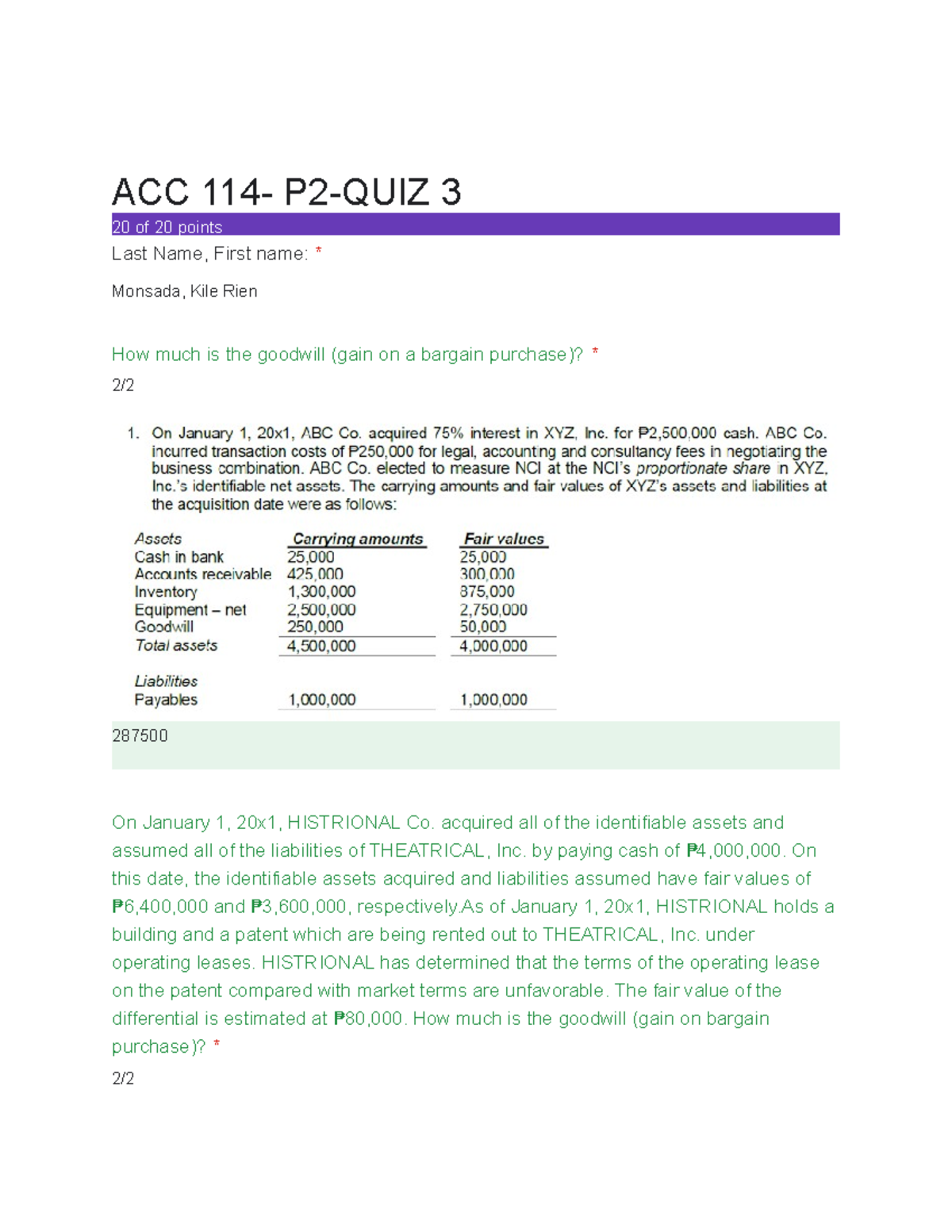 ACC 114-P2-QUIZ3 Comprehensive Review on Accounting for Specialized ...