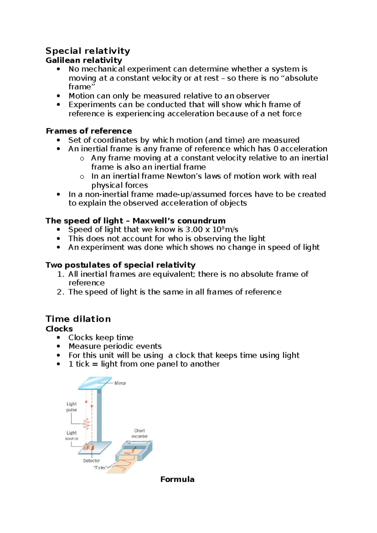 Special Relativity: Key Concepts and Insights on Motion and Time - Studocu