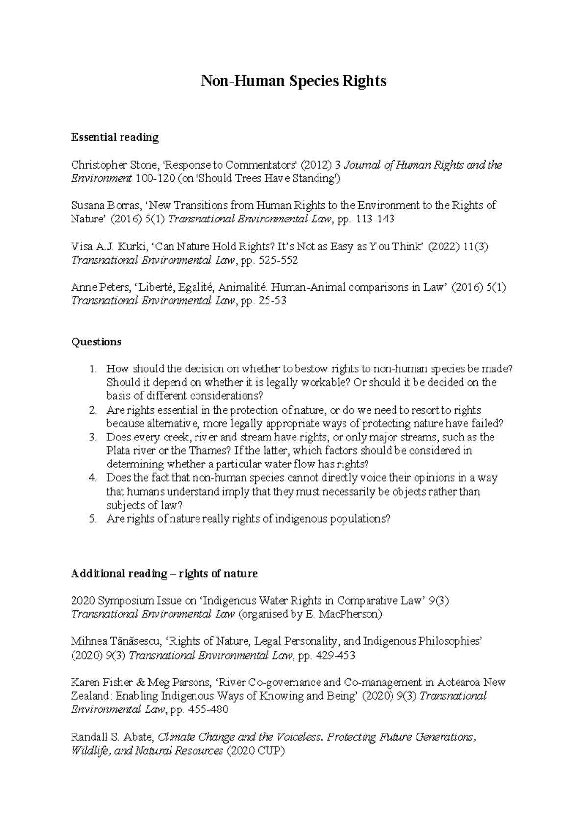 Non human species rights - Non-Human Species Rights Essential reading ...