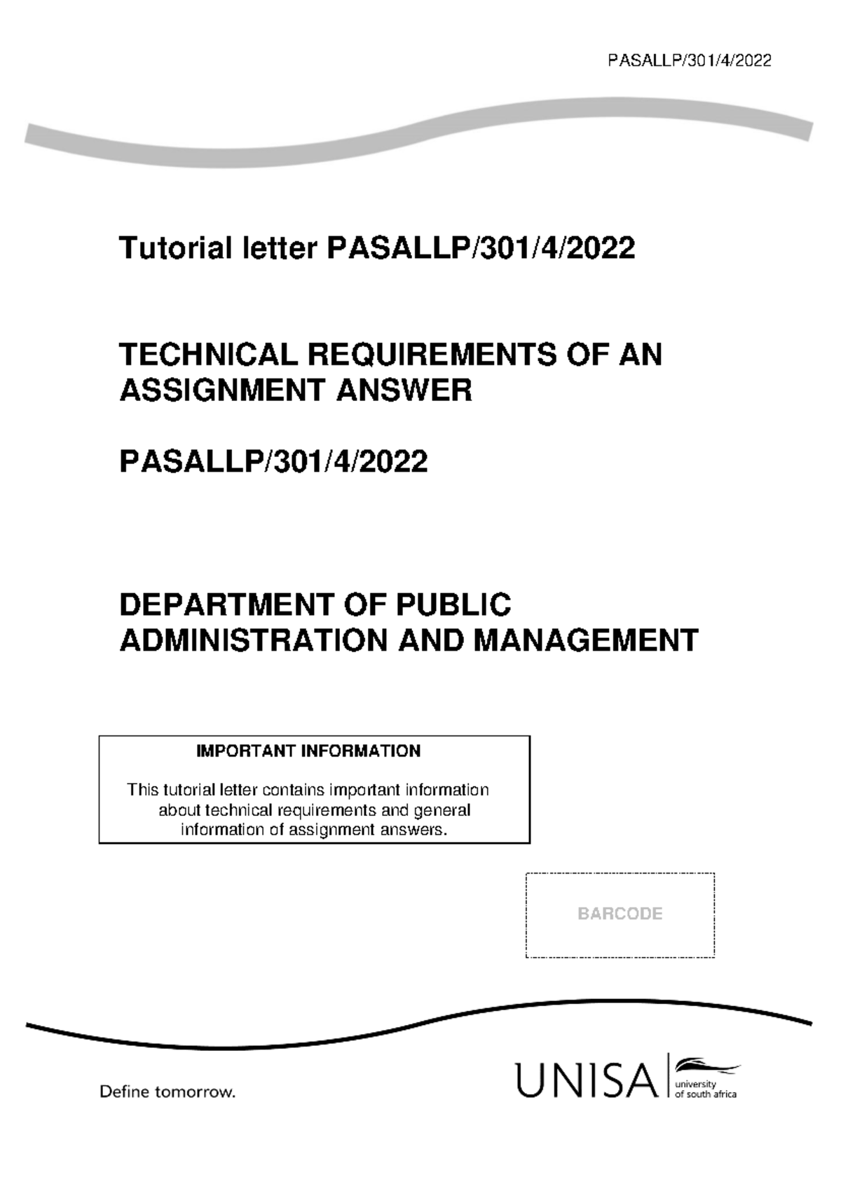Technical Assignment Guidelines for PASALLP 2022 TL 301 4 B - Studocu
