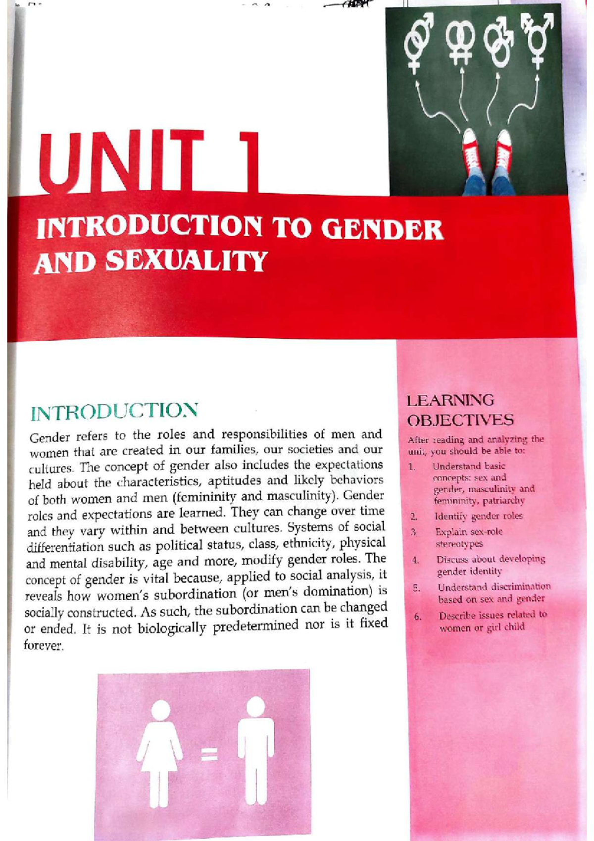 Gender and Society: Key Concepts & Theories (UNIT-1) - Studocu