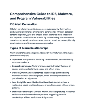 Comprehensive Guide to Security Principles & IDS Alert Correlation ...
