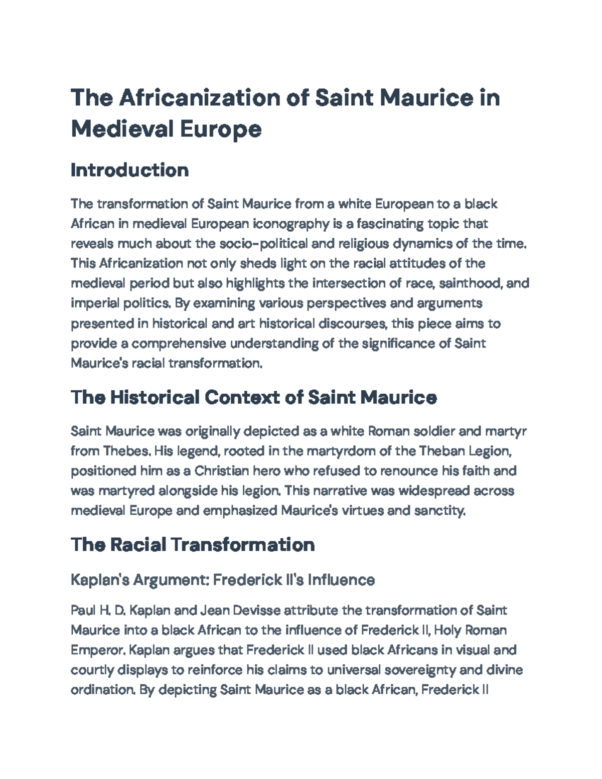 The Africanization of Saint Maurice in Medieval Europe: Race & Art ...