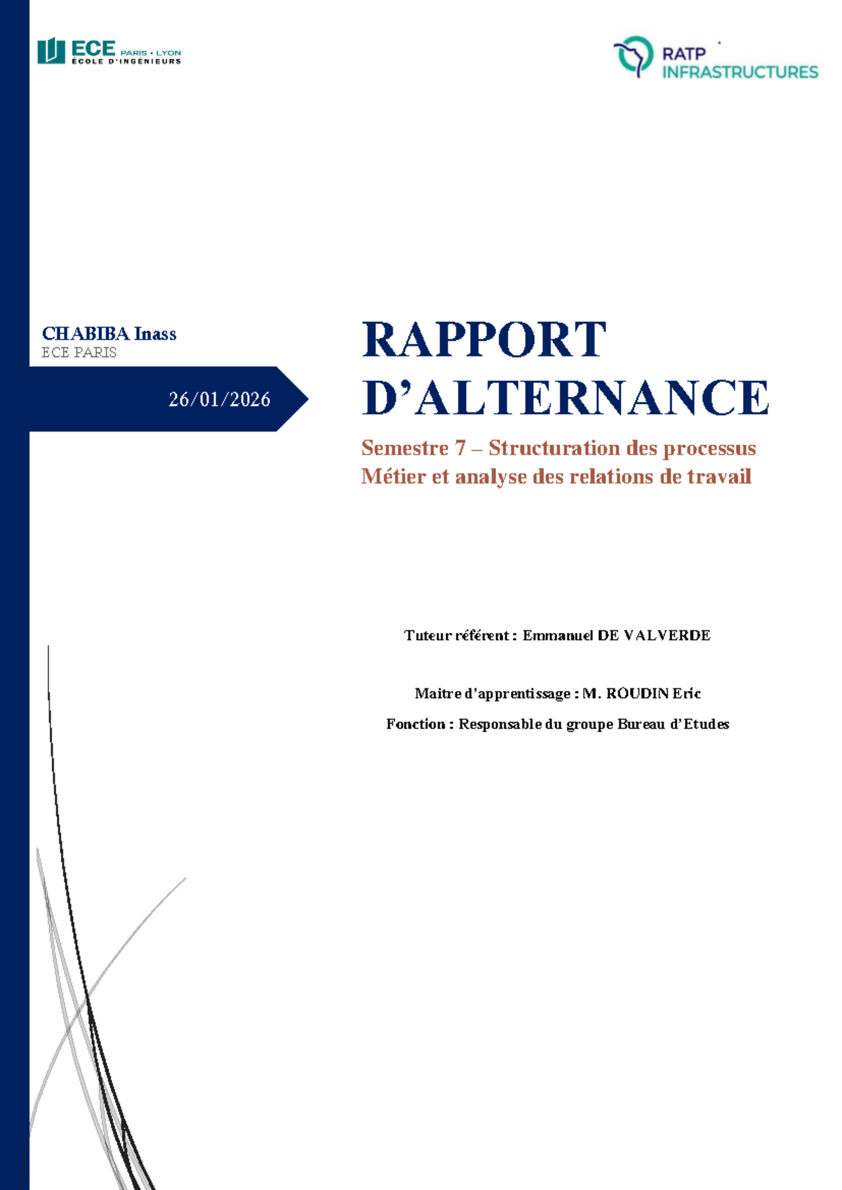 Rapport Semestre 7 ECE 2026 : Structuration des Processus Métier et ...