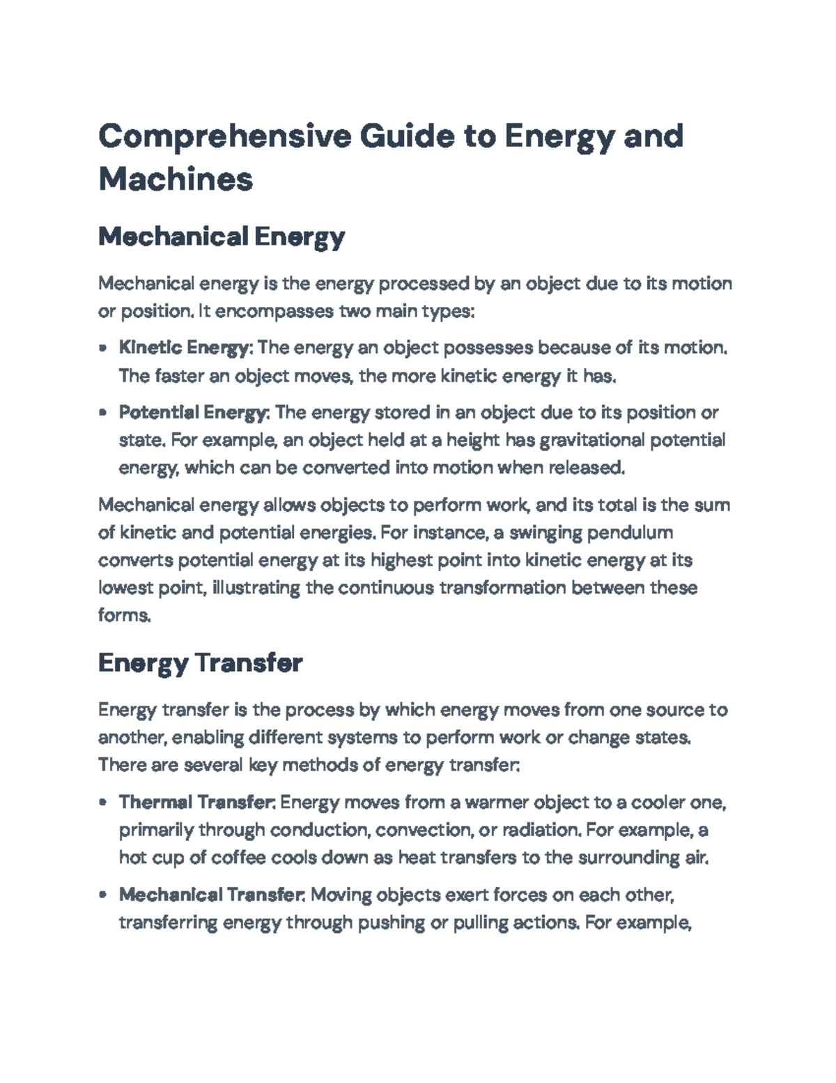 Comprehensive Guide to Energy & Machines: Concepts and Applications ...