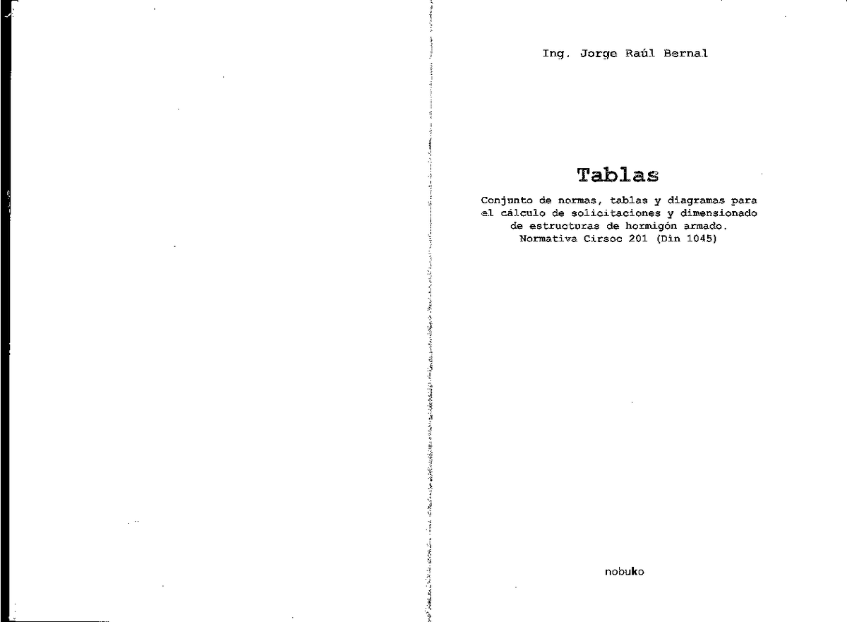Tablas de Hormigón Armado según Normativa CIRSOC 201 - Jorge Bernal - Document Preview