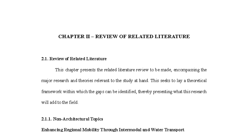 Chapter 2 - RRL: Enhancing Regional Mobility via Intermodal Water ...