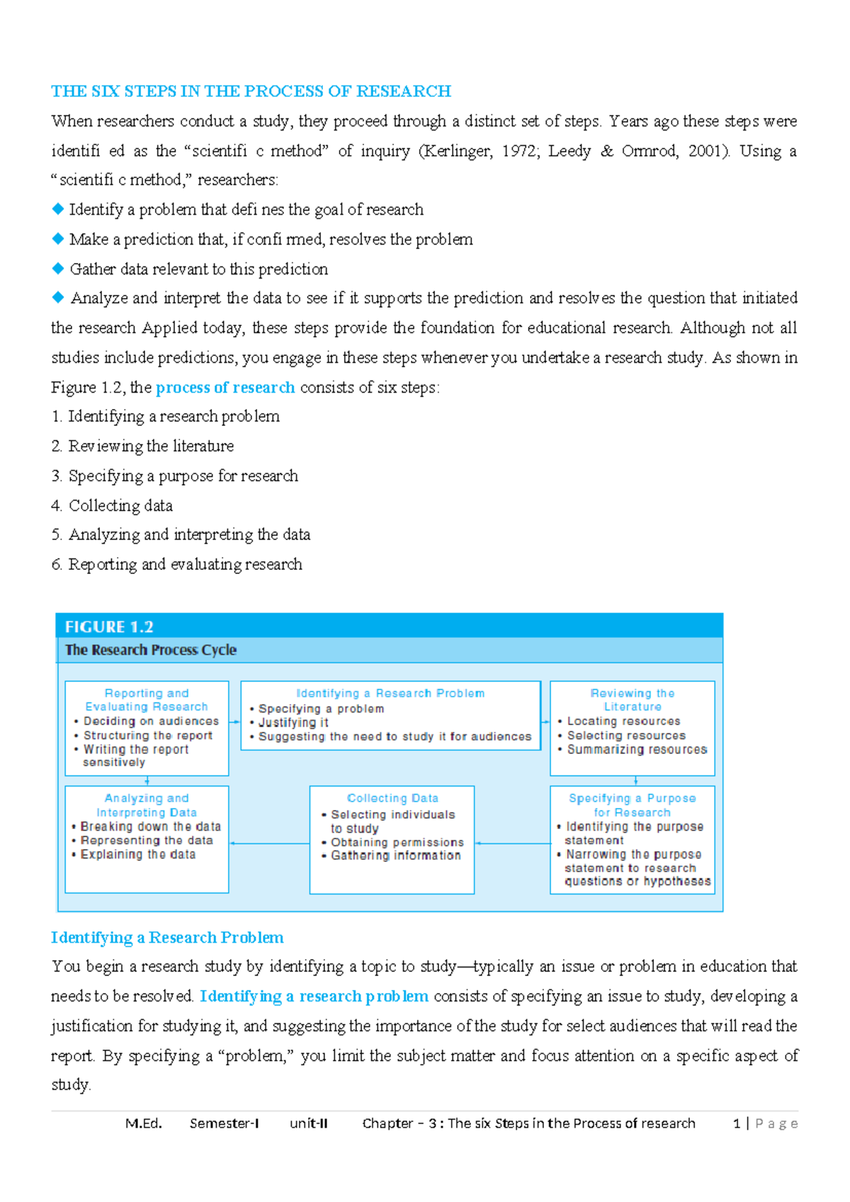 THE SIX Steps IN THE Process OF Research - THE SIX STEPS IN THE PROCESS ...