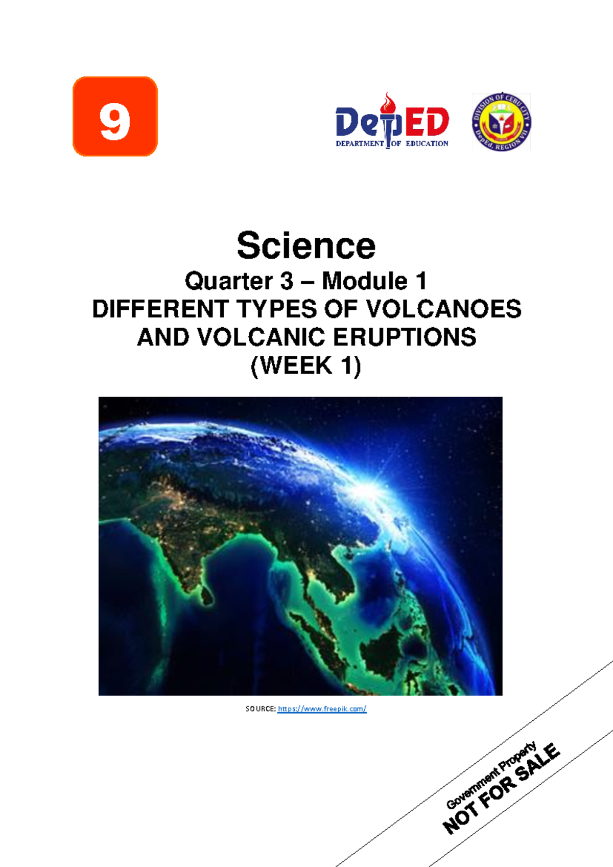 9 Science Q3 Module 1: Types of Volcanoes & Eruptions (Week 1) - Studocu