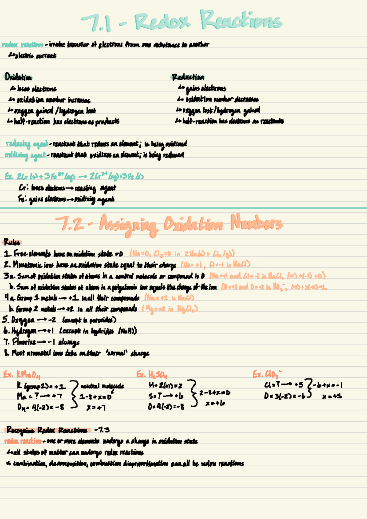 Unit 7 - Electrochemistry: Understanding Redox Reactions and Cell ...