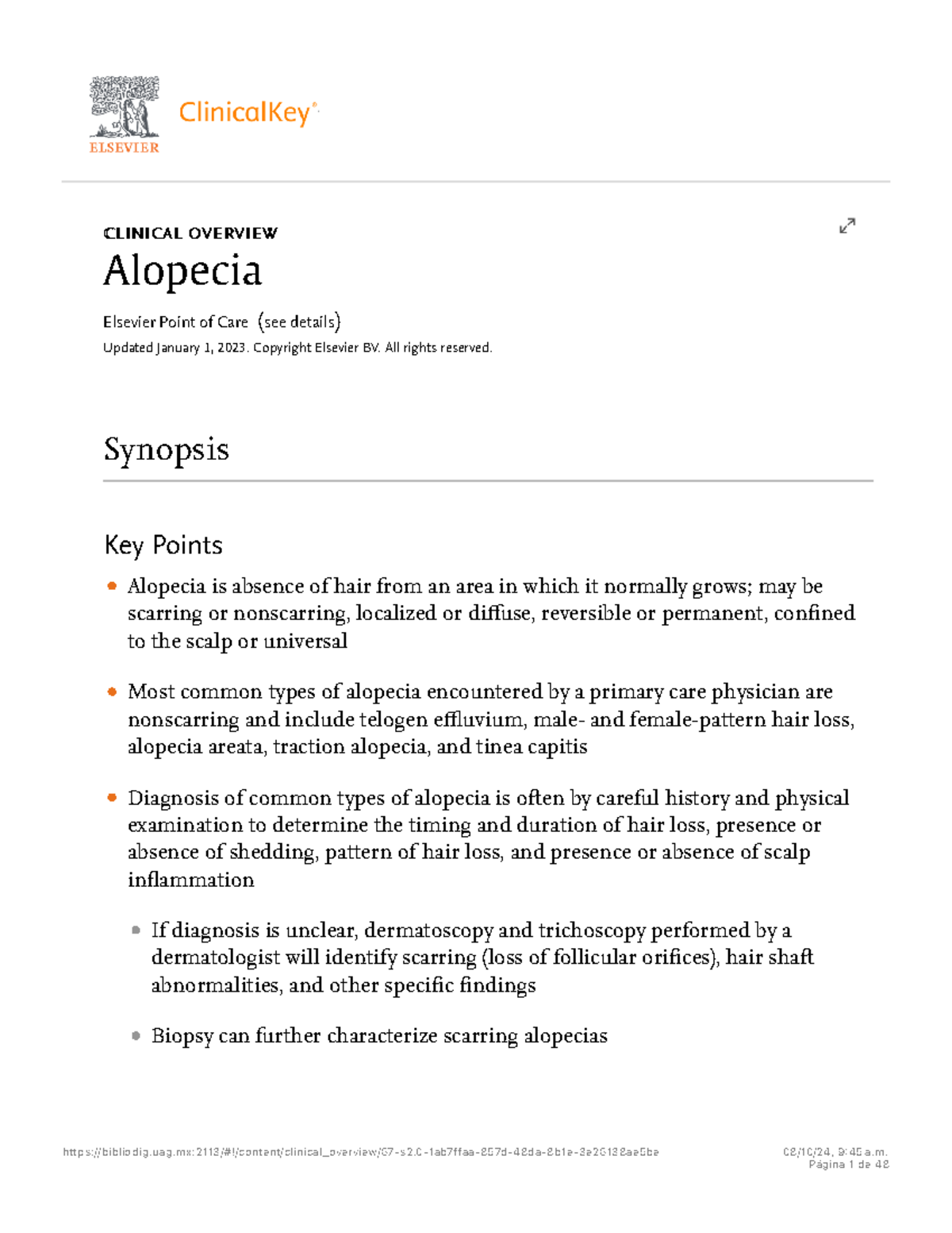 CLINICAL OVERVIEW: Alopecia Areata - Key Points & Diagnosis (6E2A ...