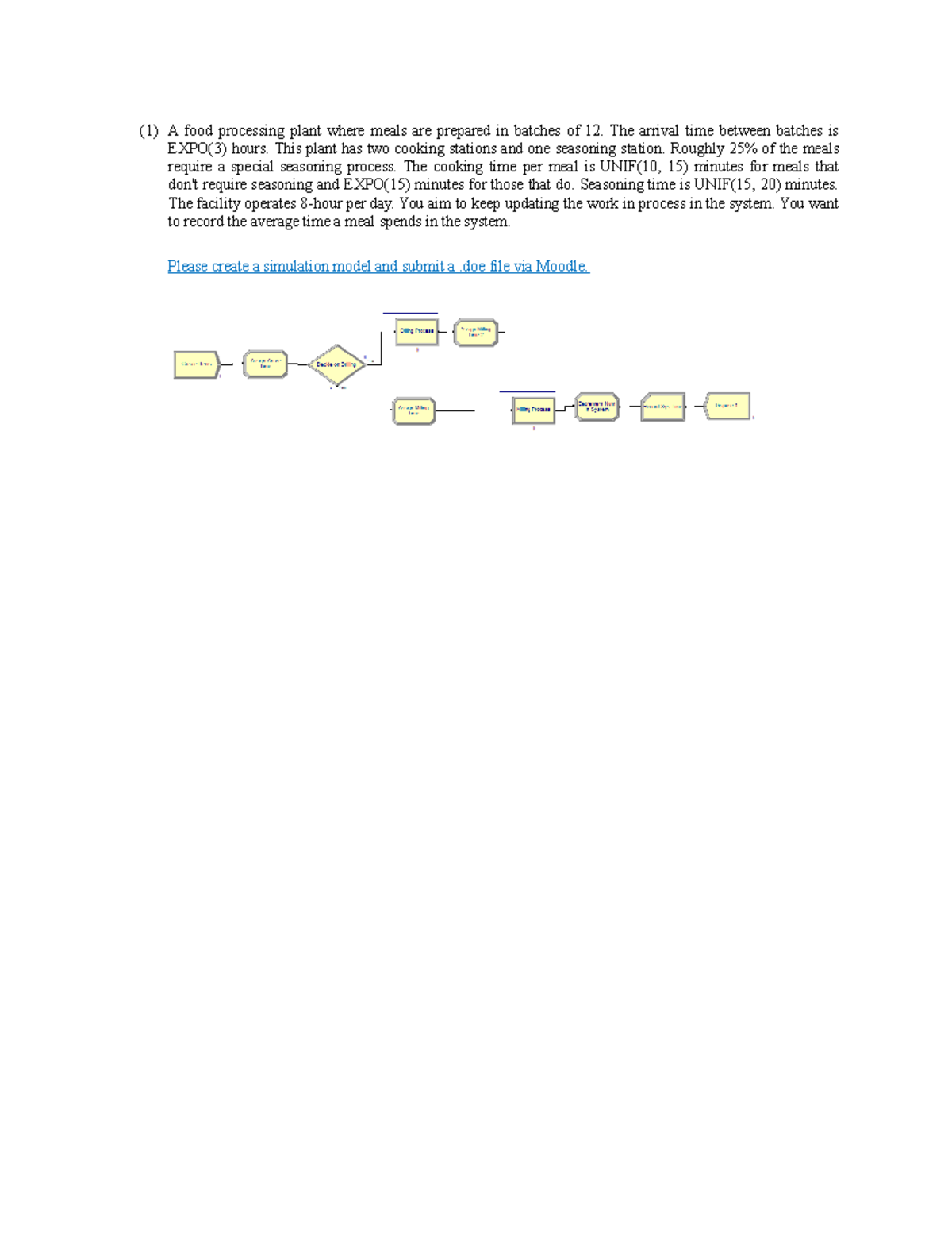 Milling (MATH101) - Simulation Model for Meal Processing System - Studocu