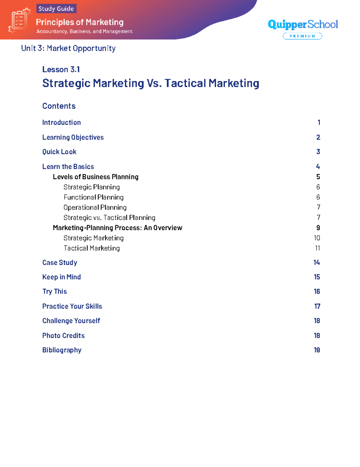 Strategic vs. Tactical Marketing - Lesson 3 Overview (Course Code: 3.1 ...
