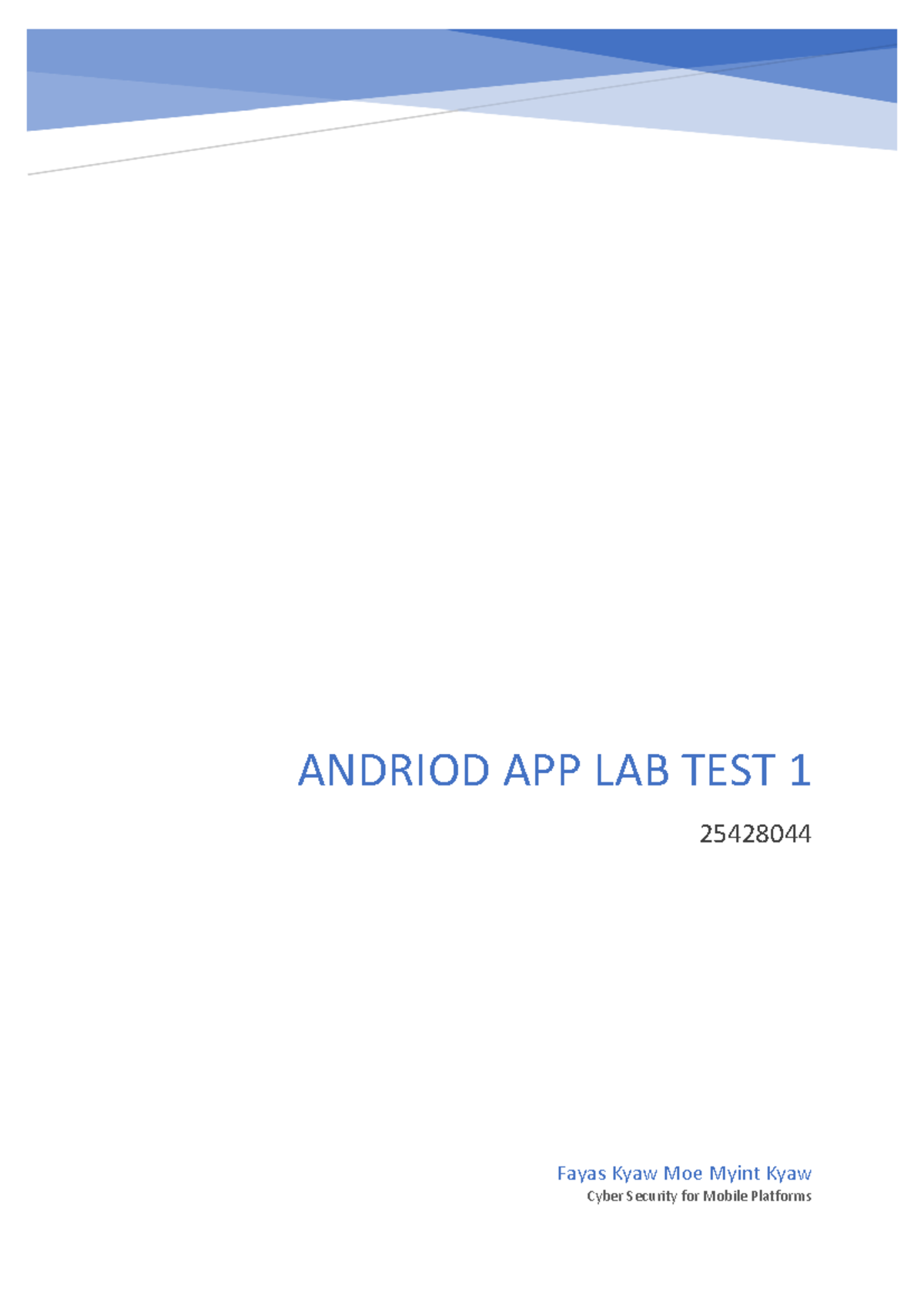 25428044 Android App Lab Test 1 - UI Design Draft - Studocu