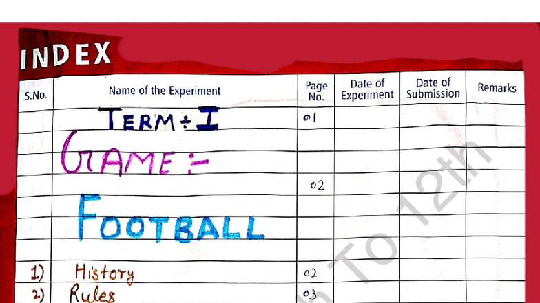 Practical Class 12 Physical Education: Football Experiments & Rules ...