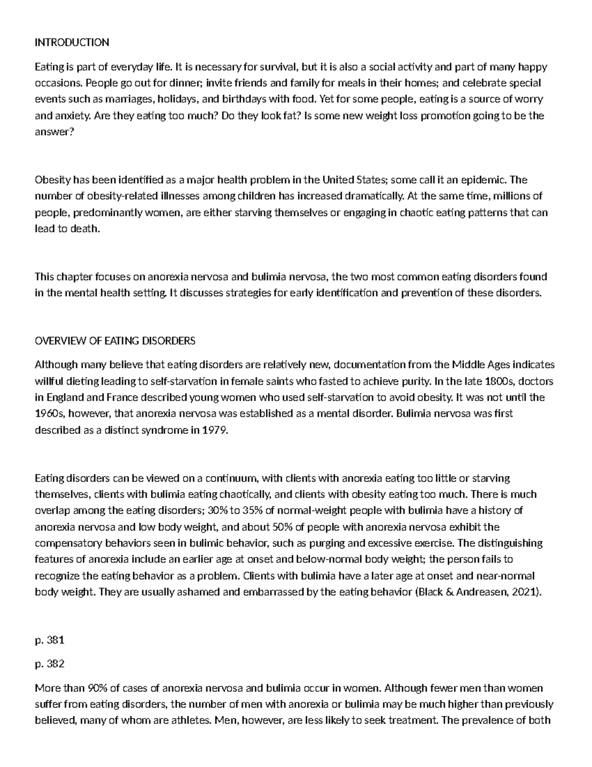 Chp 20: Understanding Anorexia and Bulimia Nervosa in Eating Disorders ...