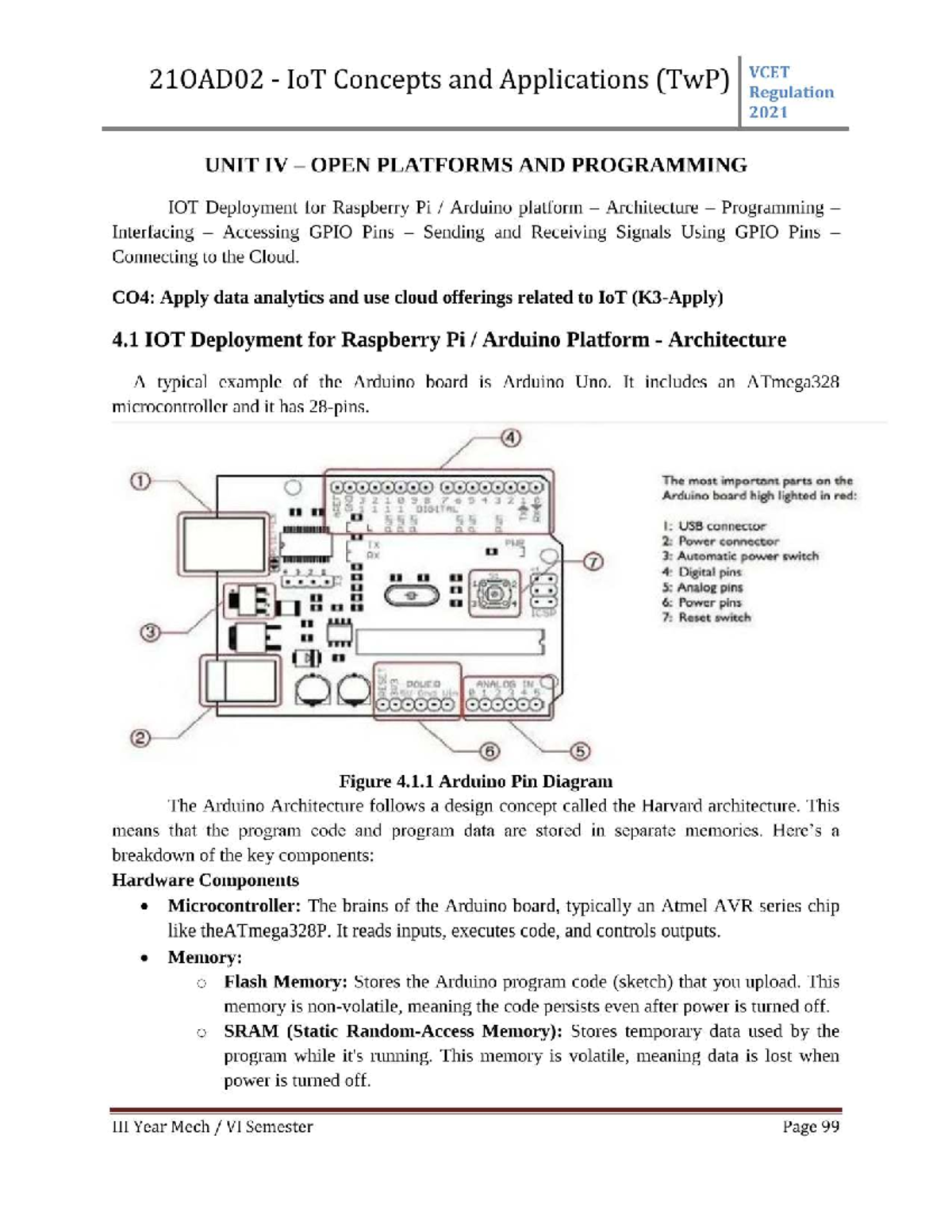 210AD02 IoT Concepts & Applications (TwP): Unit IV - Open Platforms ...