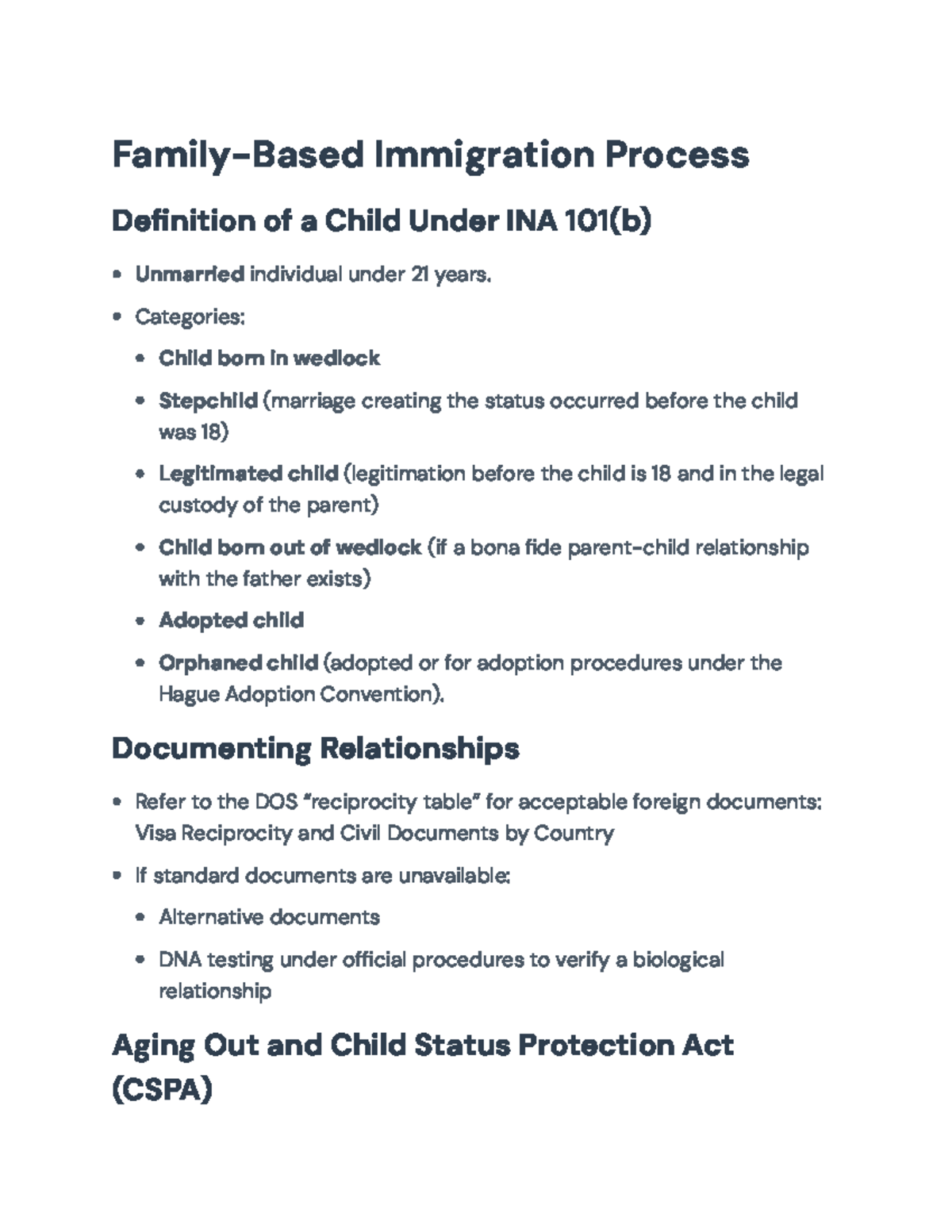Family-Based Immigration Process Overview and Analysis (INA 101(b ...