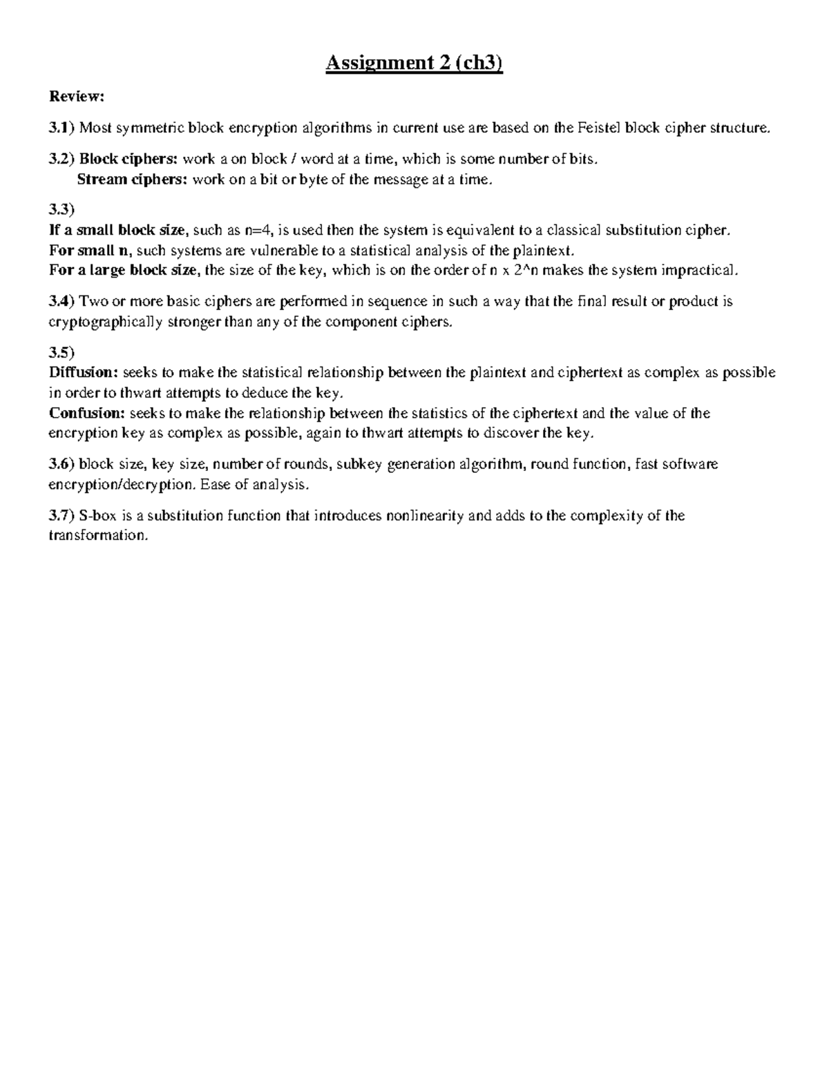 Assignment 2 (Ch3): Exploring Feistel Cipher and Block Encryption ...