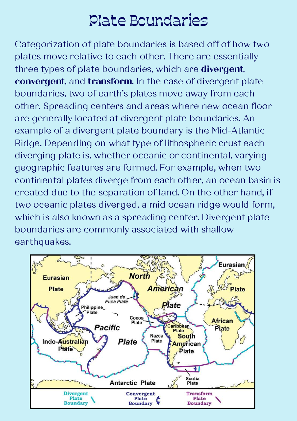 Plate Boundaries: Types and Characteristics of Divergent, Convergent ...