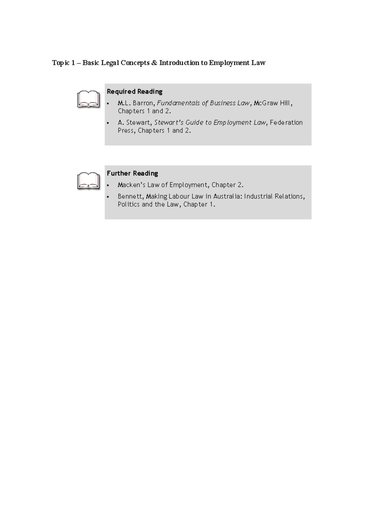 Tutorial 1 - Topic 1 – Basic Legal Concepts & Introduction to ...