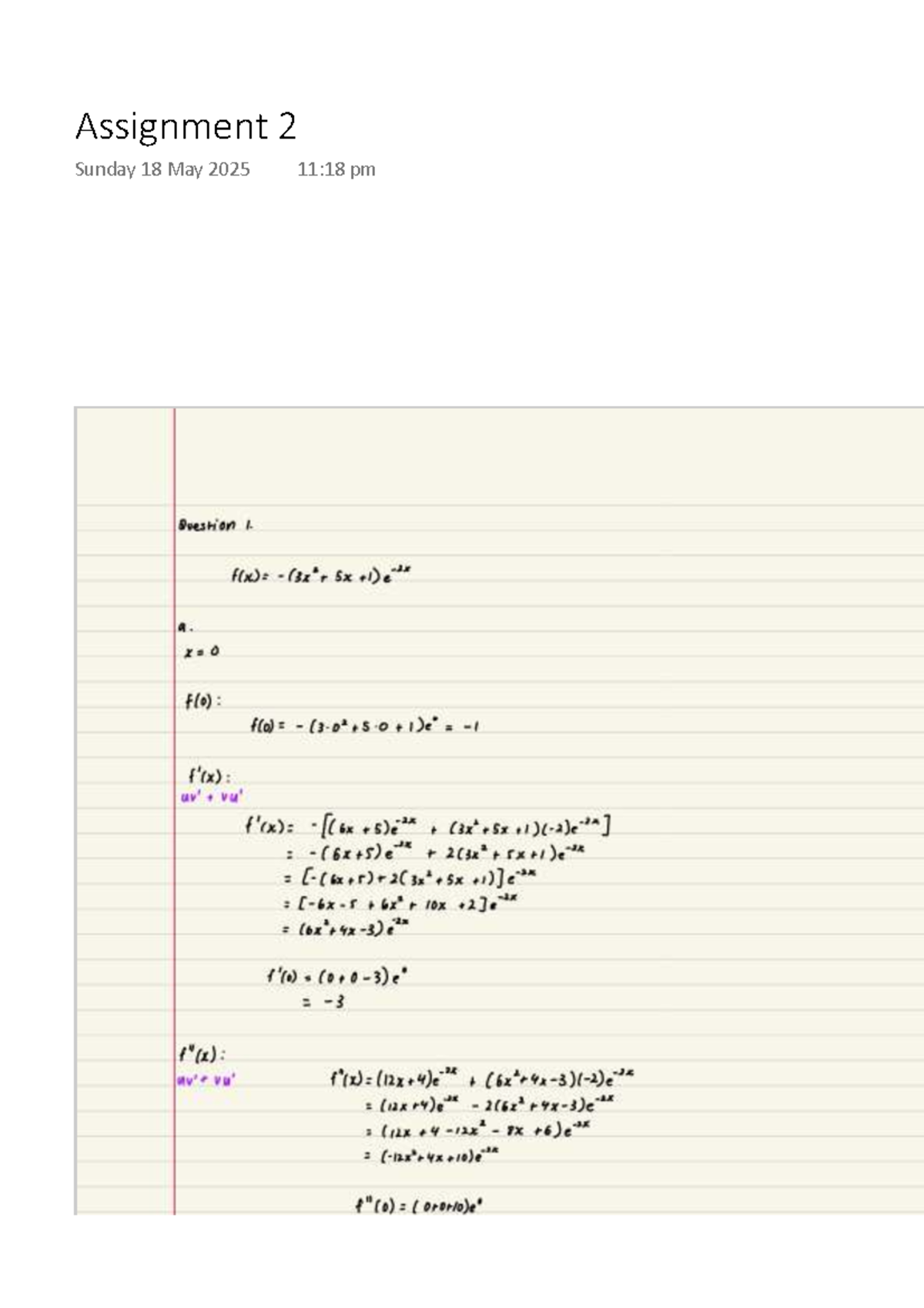 Assignment 4: Detailed Solutions and Analysis for Questions 1-4 - Studocu