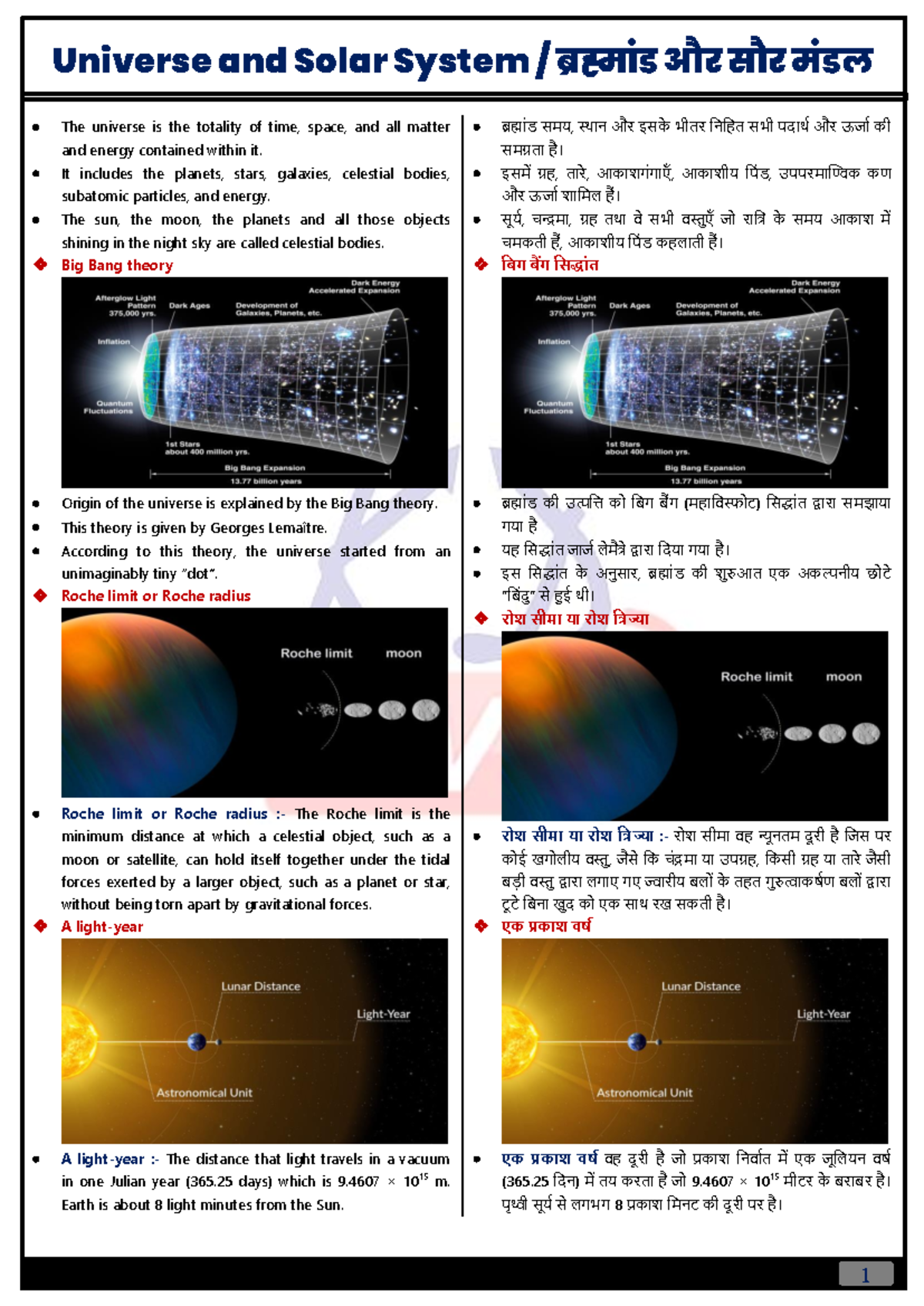 Universe and Solar System: A Comprehensive Study Guide (2024) - Studocu