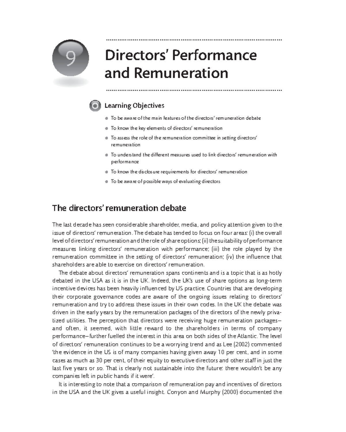 Directors' Performance & Remuneration in Corporate Governance: A Study ...