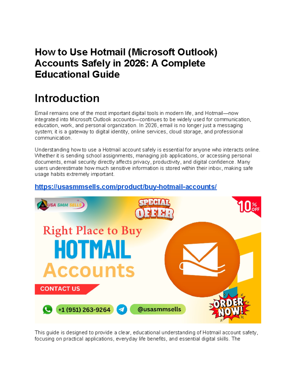 Guide to Safe Hotmail Account Usage (2026): Essential Tips & Practices ...