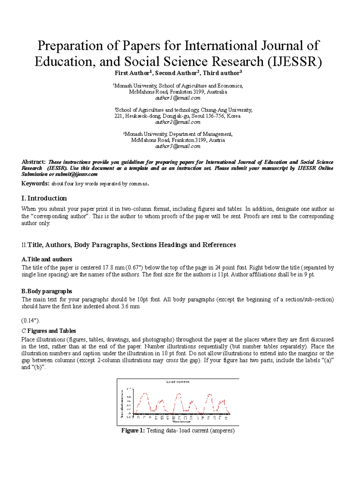 Template for Writing Papers for IJESSR - Journal Submission指南 - Studocu