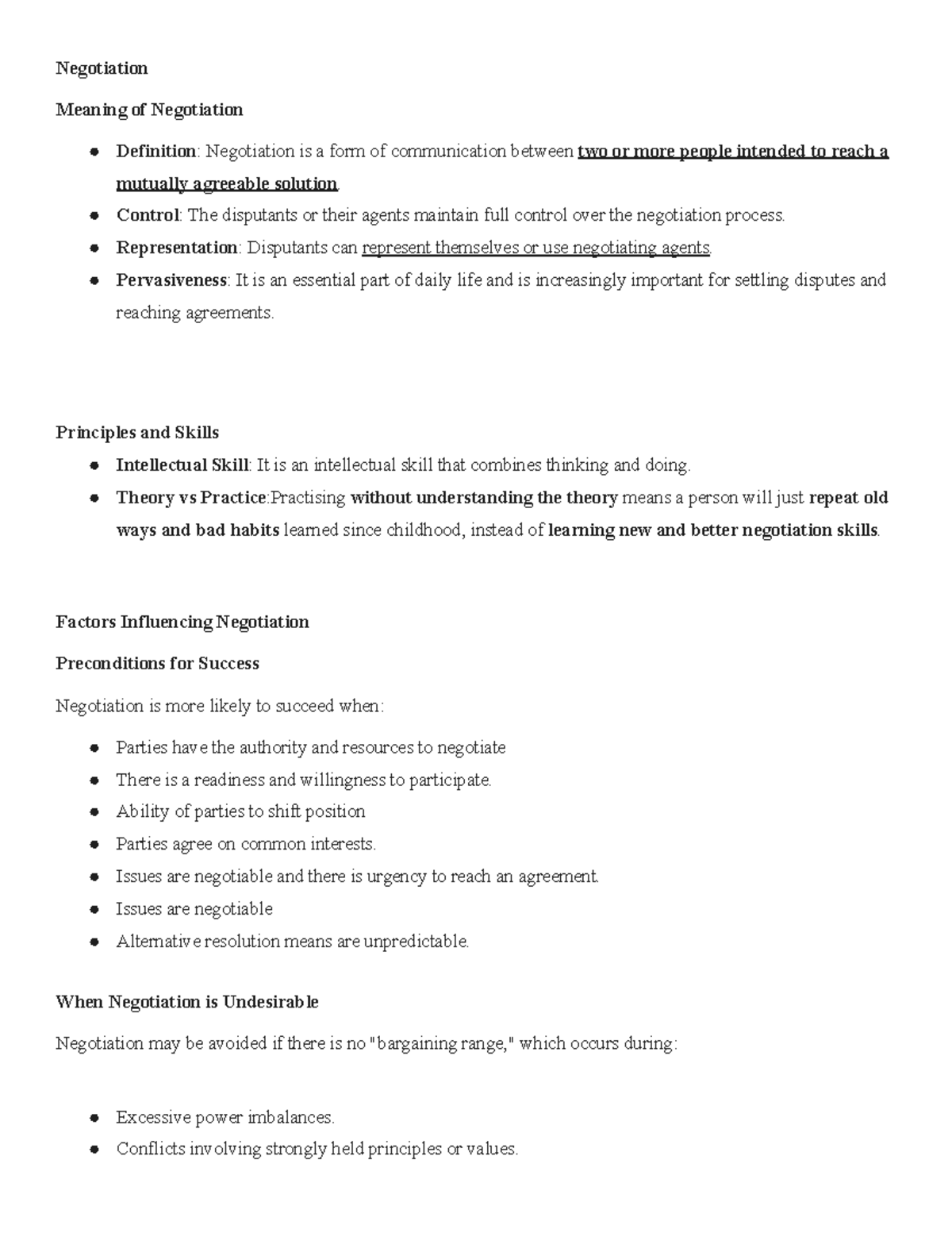Negotiation Strategies and Principles: A Comprehensive Guide - Studocu