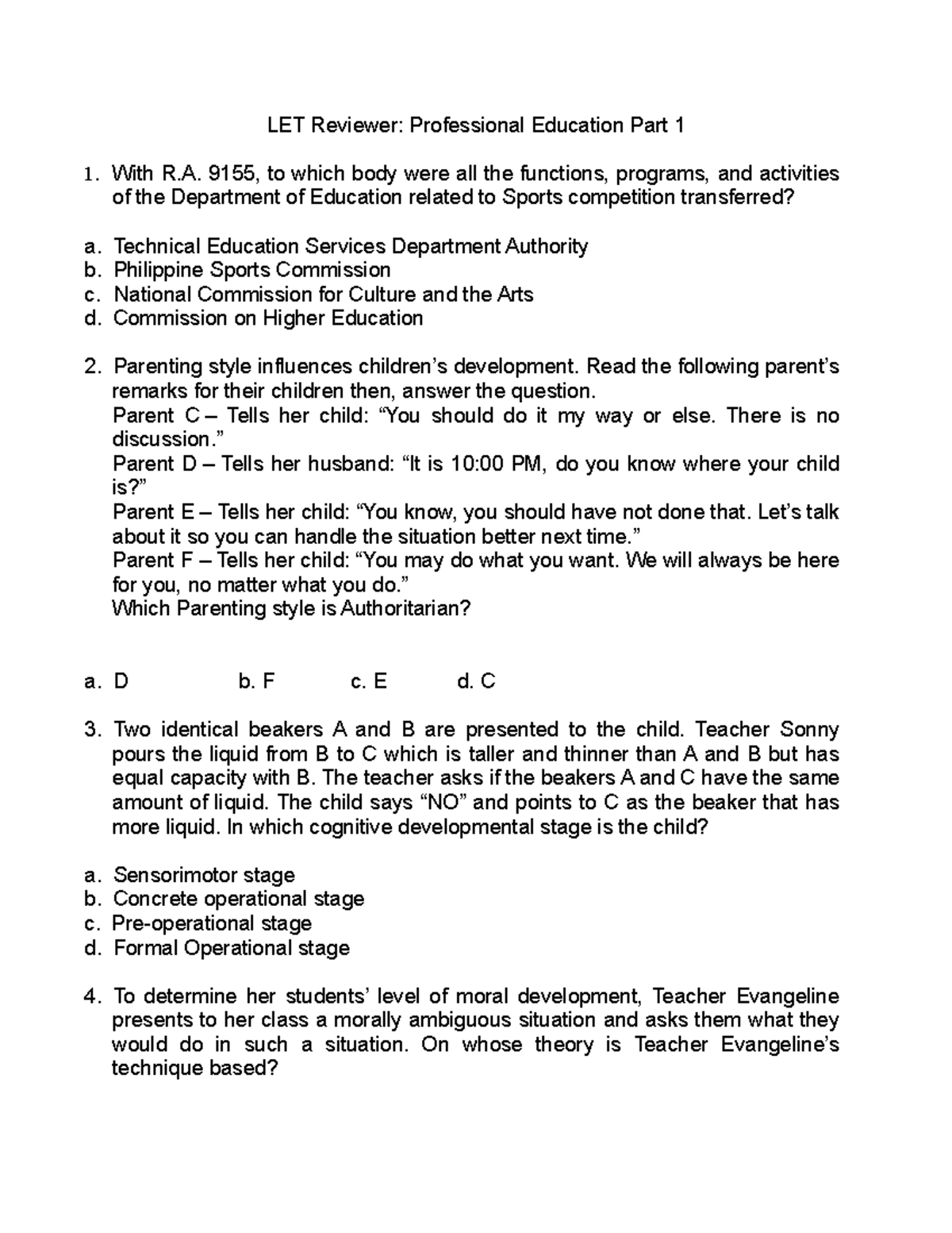 LET Reviewer: Professional Education Comprehensive Guide Part 1 & 2 ...