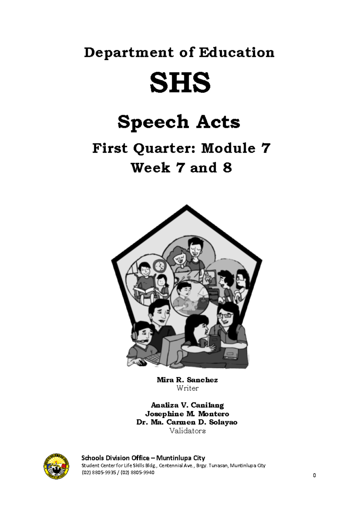 Speech Acts Module 7: Oral Communication for SHS Students - Studocu