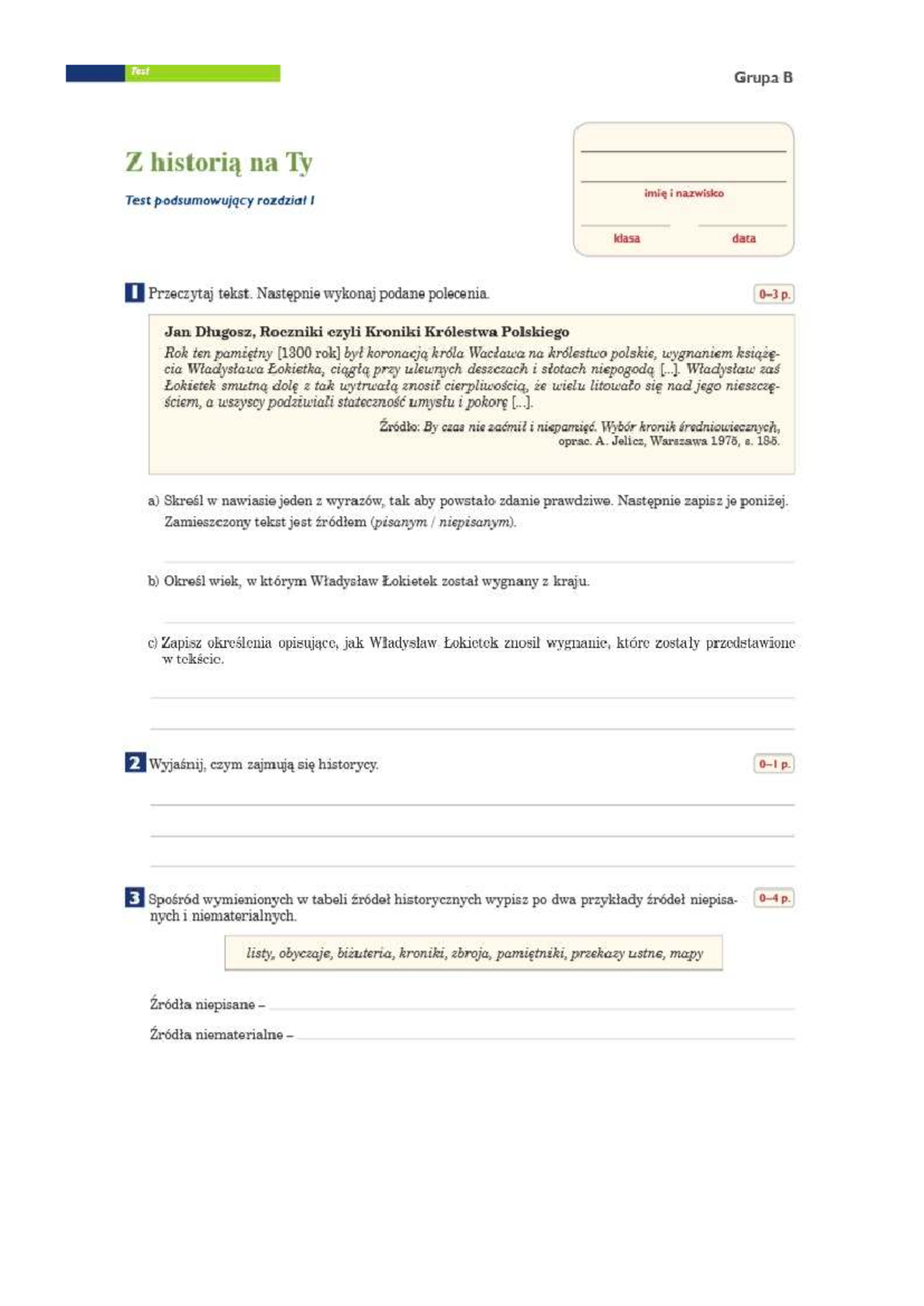 Podsumowanie Rozdziału 4 Historia Klasa 8 ćwiczenia www.studocu.com