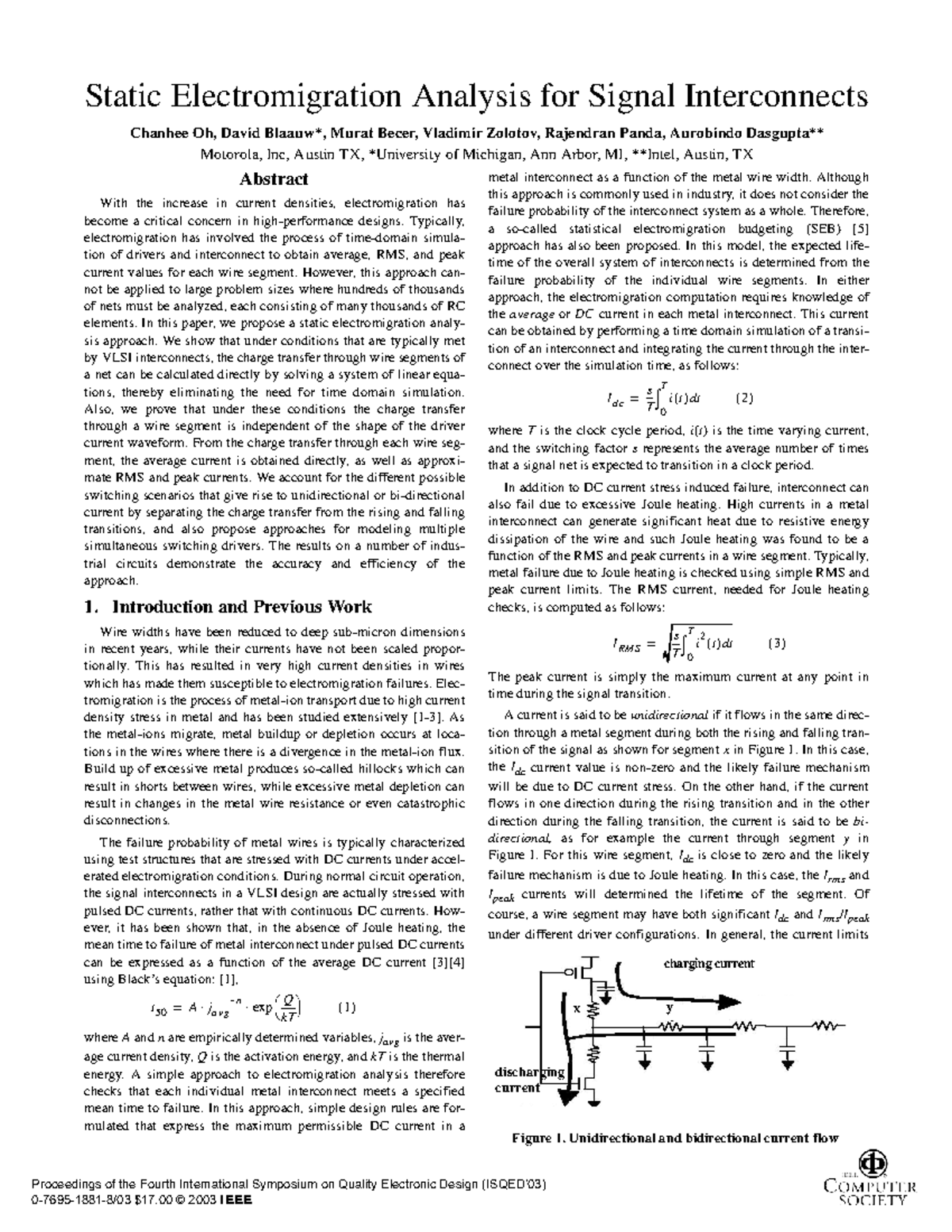 Static Electromigration Analysis for VLSI Signal Interconnects - Studocu