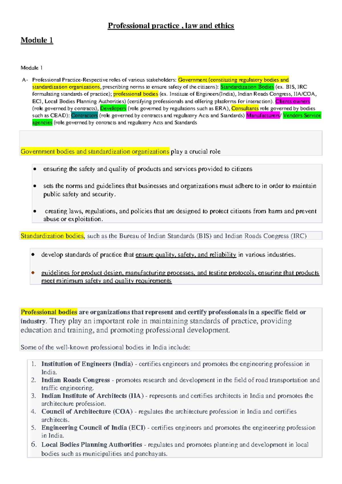 Ethics in Professional Practice: A Guide for MKS Student Notes - Studocu