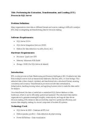 Assignment 4: Data analysis and visualization using advanced Excel ...