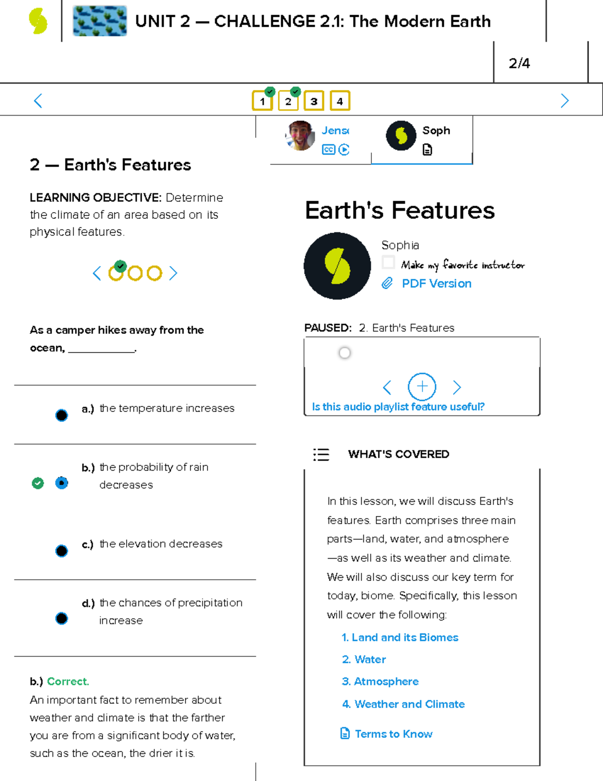 Environmental Science - Challenge 2.1: Earth's Features Overview - Studocu