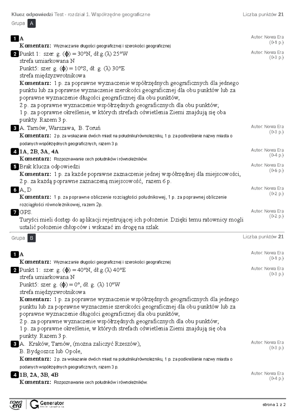 Planeta Nowa Klasa 7 Sprawdzian Ii www.studocu.com