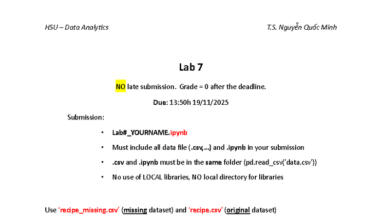 HSU Data Analysis Lab 7: Handling Missing Data and Imputation ...