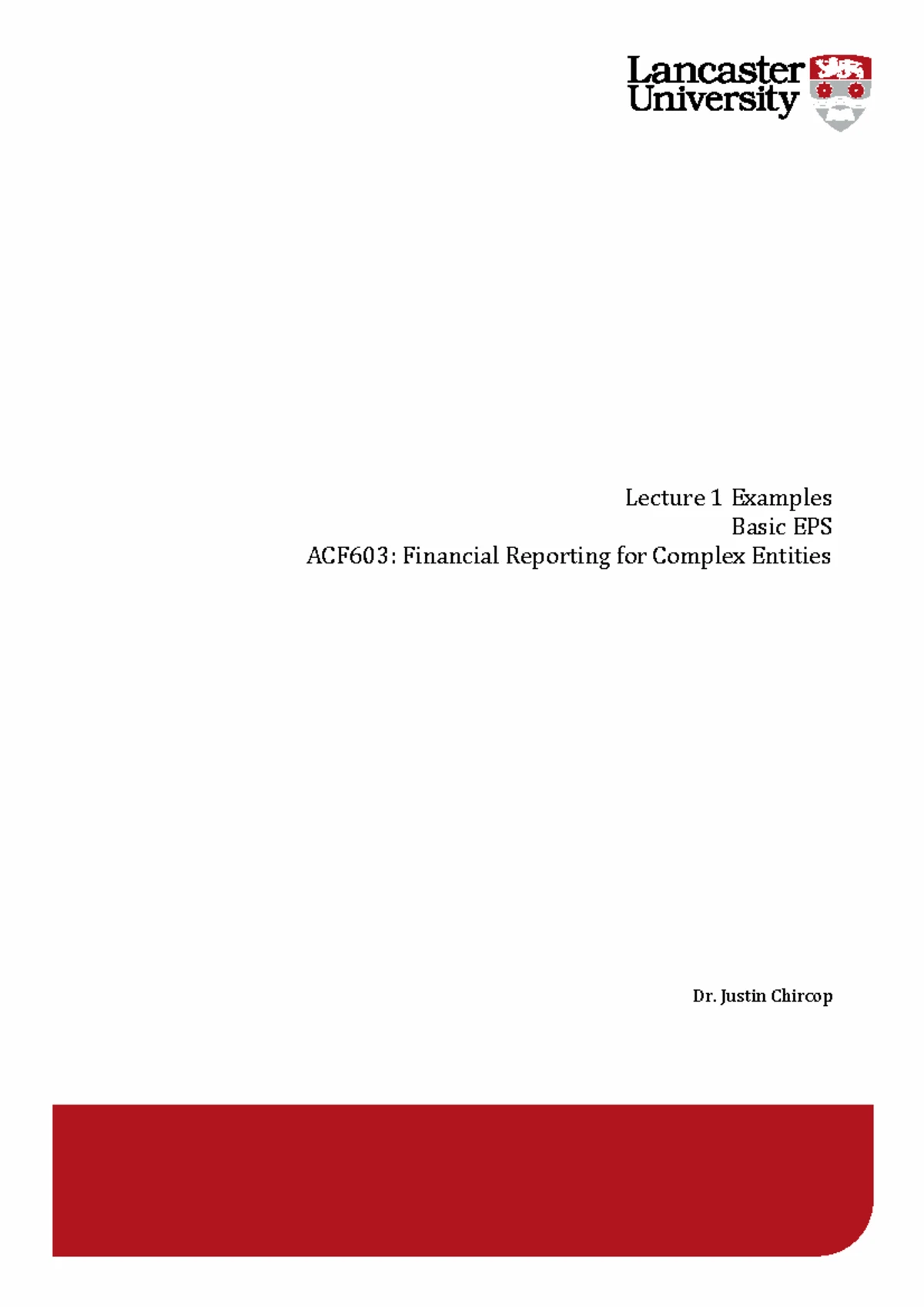 ACF603 Final Exam: Diluted EPS Examples & Solutions 2025 - Studocu