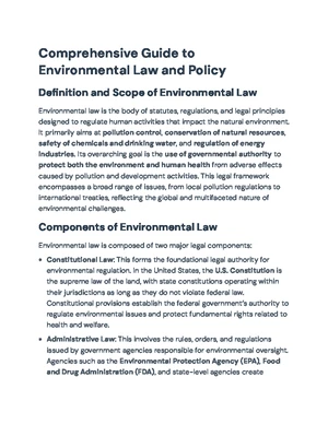 Environmental Law - Study Notes & Assignments - Studocu