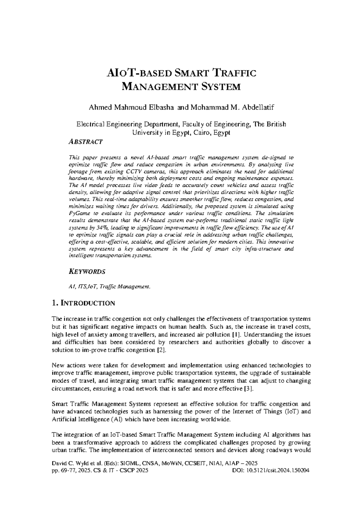 Smart Traffic Management System: AI-Driven Solutions for Urban ...