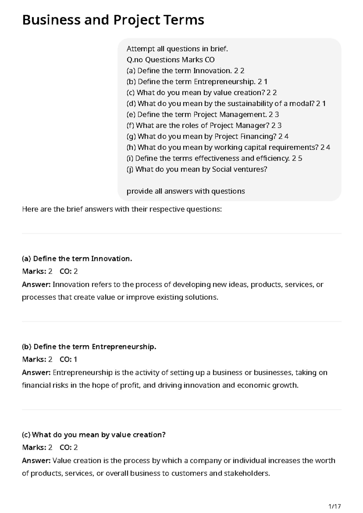 Business and Project Terms: Key Concepts and Definitions for Success ...
